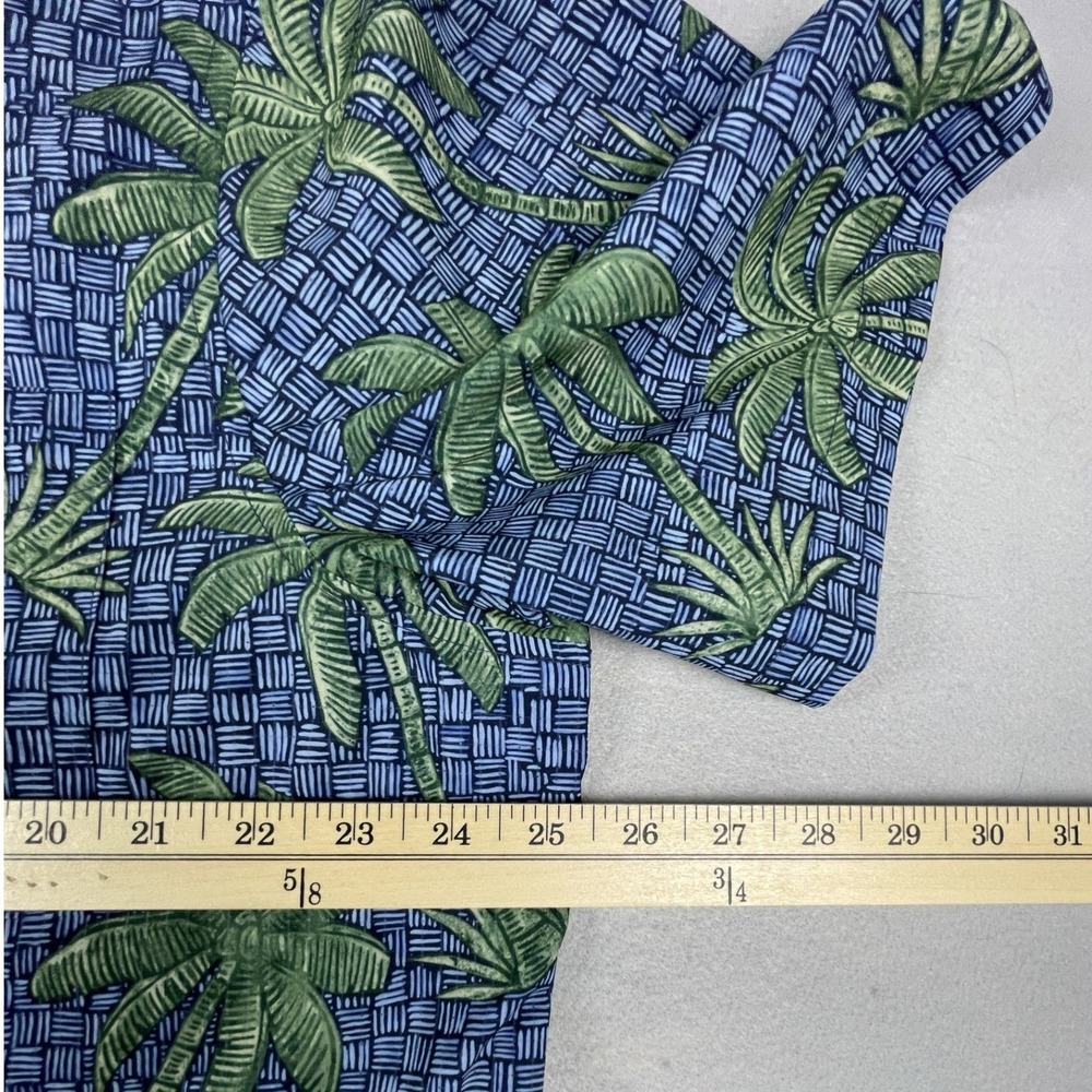 Tommy Bahama Shirt Mens XL Blue Palm Tree IslandZone Bahama Coast Recycled Blend - Picture 8 of 10